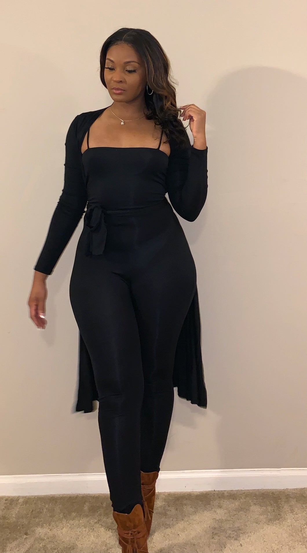 Jumpsuit Set ( Black)