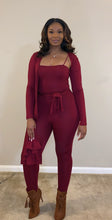 Load image into Gallery viewer, Jumpsuit Set (Wine)
